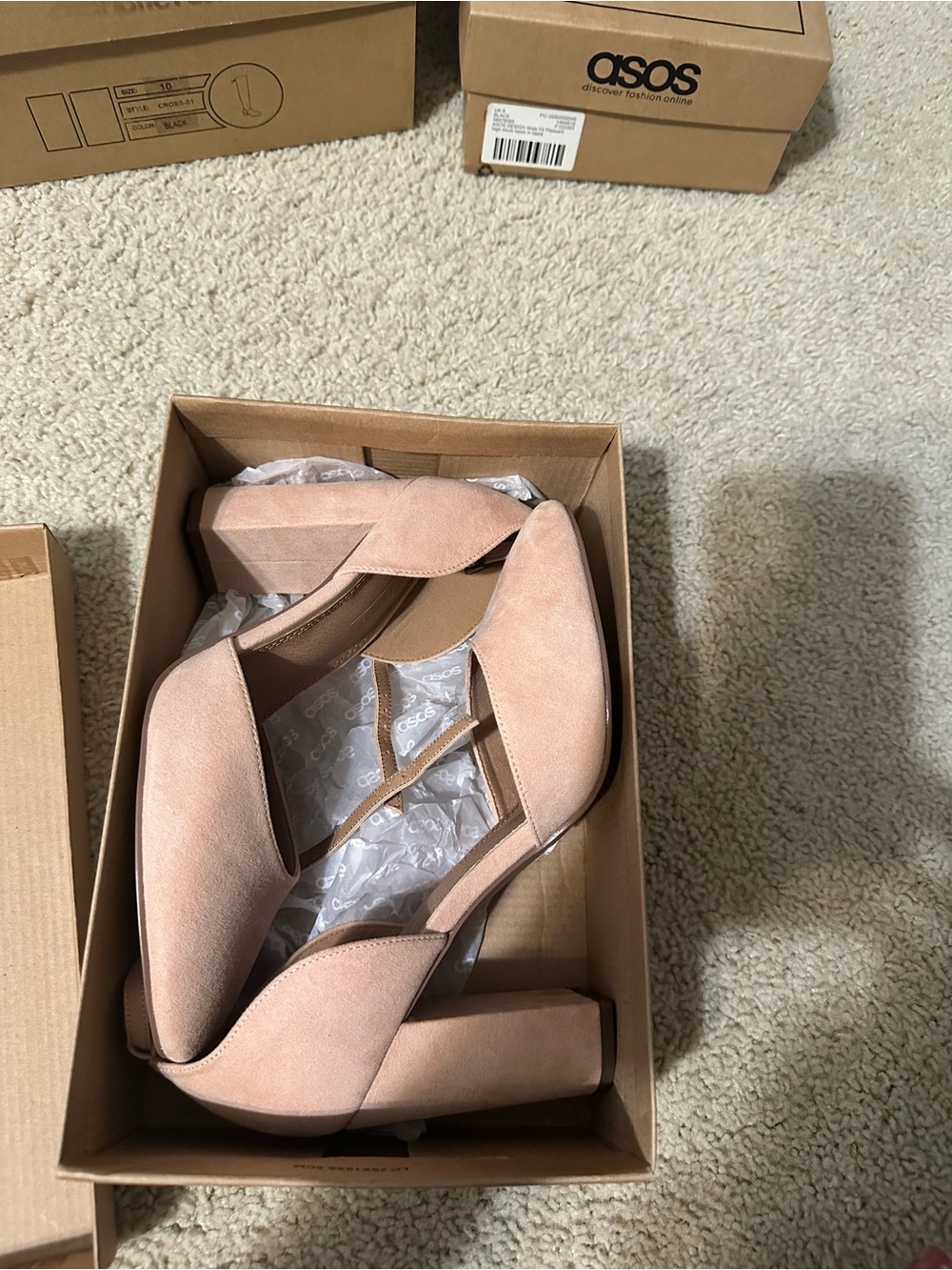 ASOS Blush Pink Block Heel Sandals - Women's